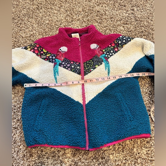 Disney Encanto faux Shearling Teddy colorful zip up jacket kids size 13 - Picture 8 of 17